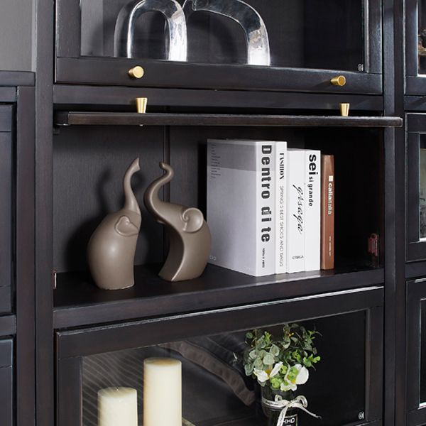 Glam Style Standard Bookshelf Solid Wood Shelf Bookcase with Doors Clearhalo 'Bookcases' 'furn' 'furn_bookcases' 'Furniture' 'furniture_bookcases' 'kitchen' 'kitchen_bookcases' 'Living Room Furniture' 'Office Furniture' 1200x1200_711c4dd2-54d0-40e5-9c68-4bc3278fe5b4