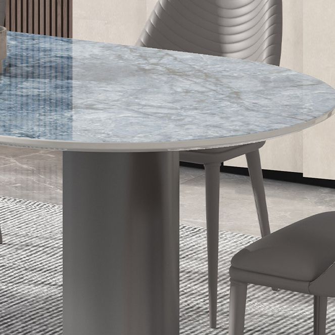 Metal Oval Traditional Luxury Dining Table Sintered Stone Table with Double Pedestal Clearhalo ' dining_table' 'Dining Tables & Seating' 'Dining Tables' 'furn' 'furn_dining_table' 'Furniture' 'furniture_dining_table' 'Kitchen & Dining Furniture' 'kitchen&dining_furn' 'kitchen' 'kitchen_dining_table' 1200x1200_711e2eed-555c-4153-8ae3-523ed13e8ed4