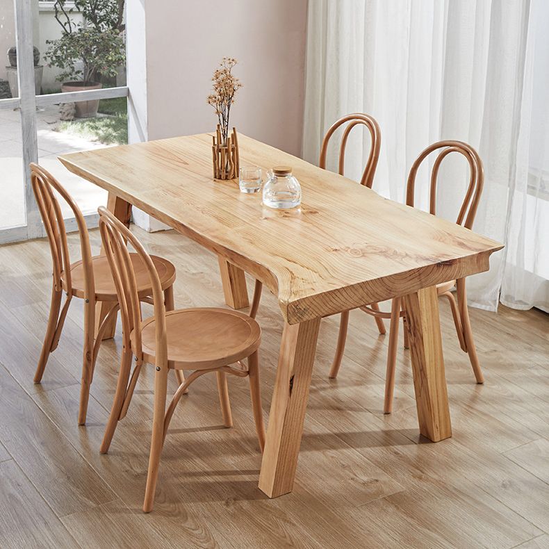 Solid Wood Rectangle Dining Table Modern Contemporary Pine Wood Table with 4 Legs Clearhalo ' dining_table' 'Dining Tables & Seating' 'Dining Tables' 'furn' 'furn_dining_table' 'Furniture' 'furniture_dining_table' 'Kitchen & Dining Furniture' 'kitchen&dining_furn' 'kitchen' 'kitchen_dining_table' 1200x1200_711e94b2-5c0e-451d-b72a-c3b36454a358