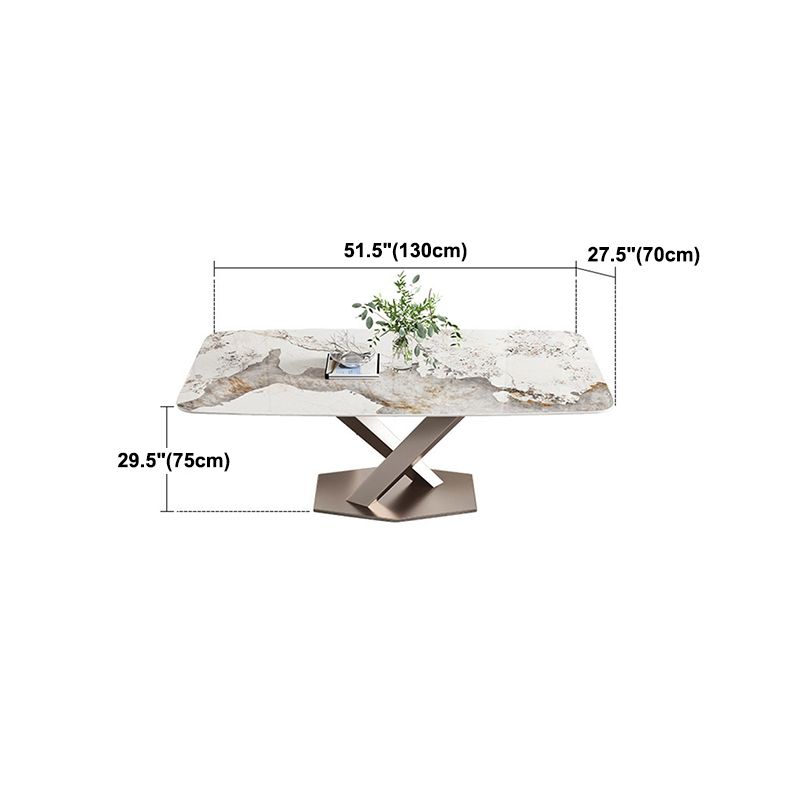Nordic Sintered Stone Top Dining Set Rectangle 1/4/5/7 Pieces Dining Room Table Set