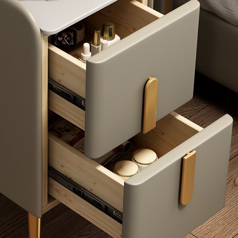 Klassiker Glamett Nachttisch Steinbettschrank mit 2 Schubladen