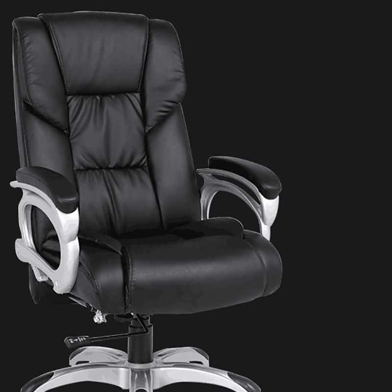Chaise de direction moderne à bras rembourrés, chaise de direction noire pour bureau