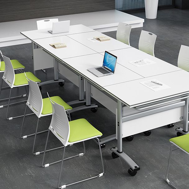 Plastic Contemporary Task Chair Ergonomic Computer Desk Chair with Silver Metal Base Clearhalo 'furn' 'furn_office_chair' 'Furniture' 'Office Chairs' 'Office Furniture' 'office_chair' 1200x1200_7124532c-2a87-4d25-8a4c-758725b1b755