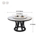 Round Dining Table Modern Dining Table with Wood Pedestal in Black Clearhalo ' dining_table' 'Dining Tables & Seating' 'Dining Tables' 'furn' 'furn_dining_table' 'Furniture' 'furniture_dining_table' 'Kitchen & Dining Furniture' 'kitchen&dining_furn' 'kitchen' 'kitchen_dining_table' 1200x1200_71267573-7b47-4168-b596-b3fd9db3b2be