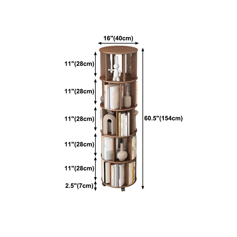 Scandinavian Style Bookshelf with Casters Bookcase for Home Office Study Room Clearhalo 'Bookcases' 'Furniture' 'furniture_bookcases' 'kitchen' 'kitchen_bookcases' 'Living Room Furniture' 'Office Furniture' 1200x1200_7126b1a8-be35-4041-98a6-8f54da448976