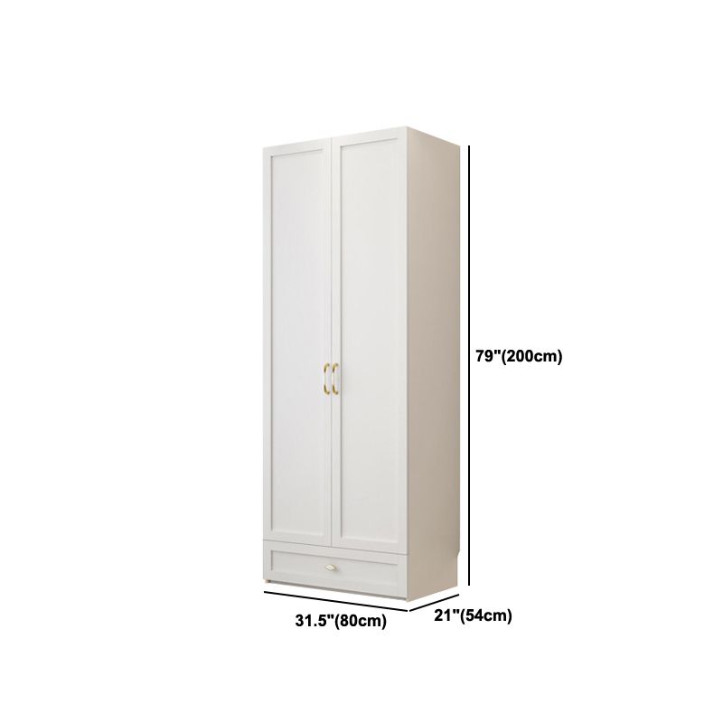Witte garderobe kast gemeten houten garderobe armoire met lade