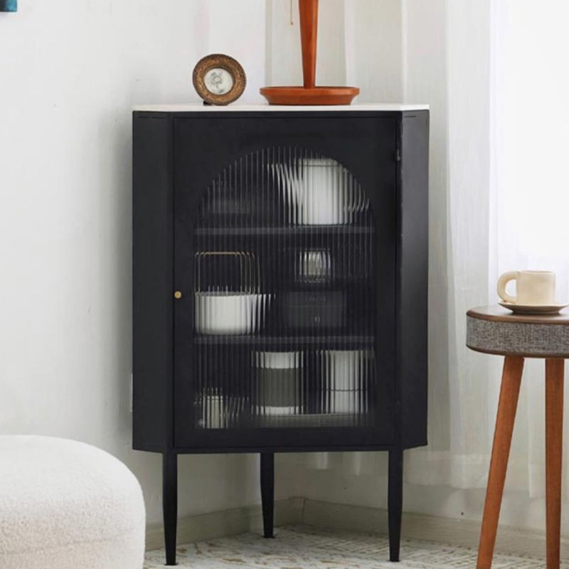 Armoire à accent moderne et contemporain armoire latérale en verre avec boutons