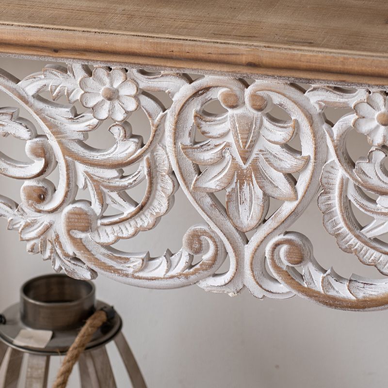 Rectangle Shape French Country Console Table White Wood Sofa Table Clearhalo 'Console Tables' 'console_tables' 'Entry & Mudroom Furniture' 'furn' 'furn_console_tables' 'Furniture' 1200x1200_71276d2a-06e0-4ddb-ba25-b9b93184e906