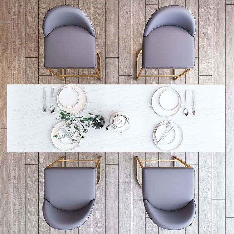 Glam 1/3/5/7 Pieces Bar Table Set Rectangle Stone Counter Table with Stools for Kitchen Clearhalo 'Bar Furniture' 'furn' 'furn_home_bar_bar_sets' 'Furniture' 'Home Bars & Bar Sets' 'home_bar_bar_sets' 'Kitchen & Dining Furniture' 1200x1200_71280187-423c-47e4-b8c8-04fd15d471bd