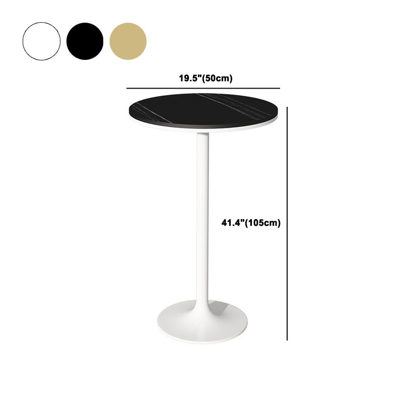 Set di altezza da banco interno moderna 1/2/3 pezzi set da pranzo per pub in pietra rotonda