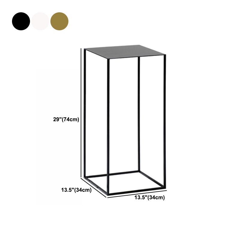 Rectangle Open Black Bookshelf Modern Metal Storage Bookcase