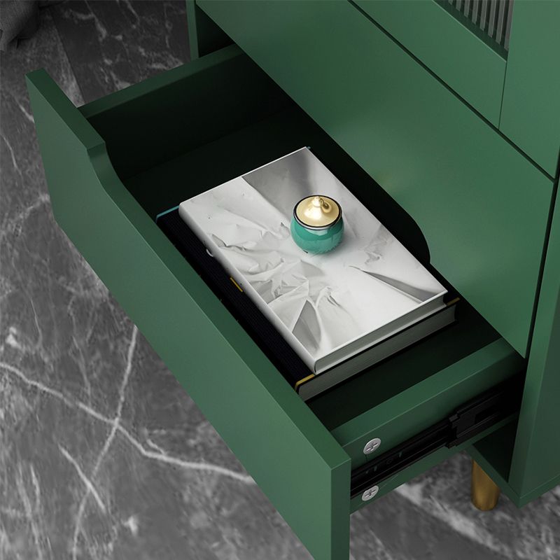 Modern Wooden Accent Cabinet with 2 Drawers and Glass Door Cabinet Clearhalo 'Cabinets & Chests' 'cabinets_chests' 'furn' 'furn_cabinets_chests' 'Furniture' 'Living Room Furniture' 1200x1200_712a6efe-b8d3-407a-b0db-3c347b4e87be