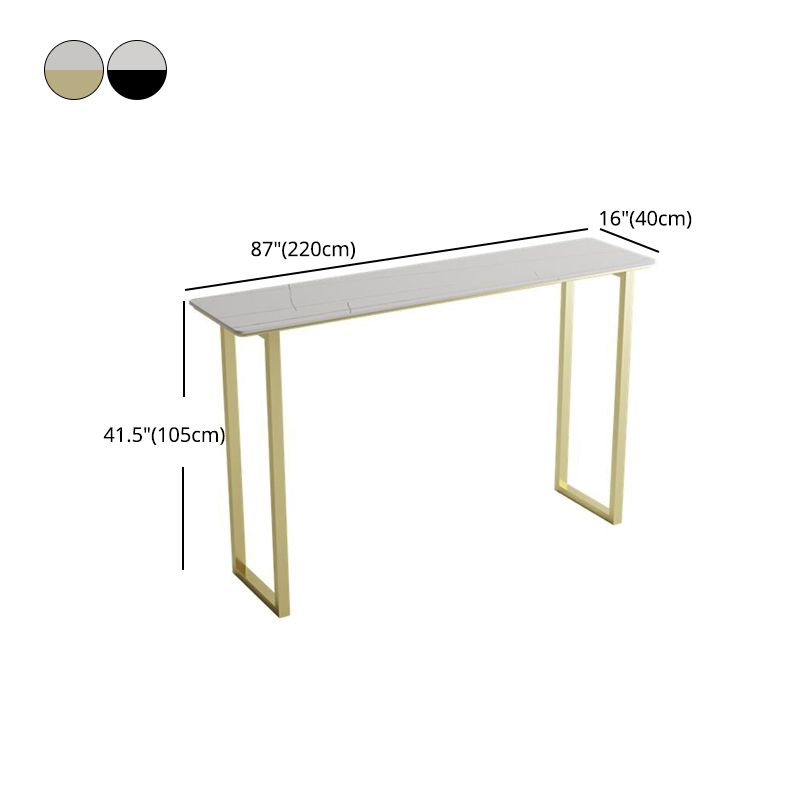 Modern Sintered Stone Table Rectangle Bar Counter Table for Home Clearhalo 'Bar Furniture' 'Bar Tables' 'bar_tables' 'furn' 'furn_bar_tables' 'Furniture' 'furniture_bar_tables' 'Kitchen & Dining Furniture' 1200x1200_712ab517-e017-453c-a90e-b0262d8cb856
