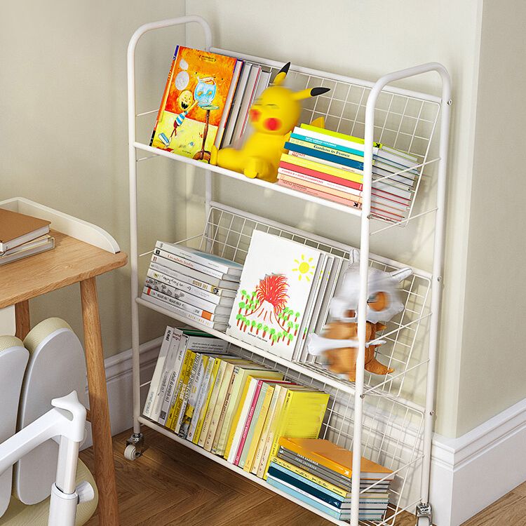 Contemporary Style Bookshelf White Bookcase for Home Office Study Room Clearhalo 'Bookcases' 'furn' 'furn_bookcases' 'Furniture' 'furniture_bookcases' 'kitchen' 'kitchen_bookcases' 'Living Room Furniture' 'Office Furniture' 1200x1200_712bfe48-3efd-4f80-a467-40d1eb594ed0