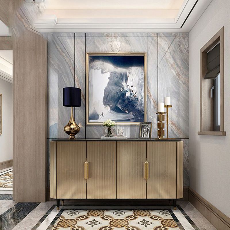 Modern Standard Accent Cabinet Wood Bar Pulls 4 - Doors Cabinet Clearhalo 'Cabinets & Chests' 'cabinets_chests' 'furn' 'furn_cabinets_chests' 'Furniture' 'Living Room Furniture' 1200x1200_712c2227-6afa-497d-9e5b-b6d428ed977f