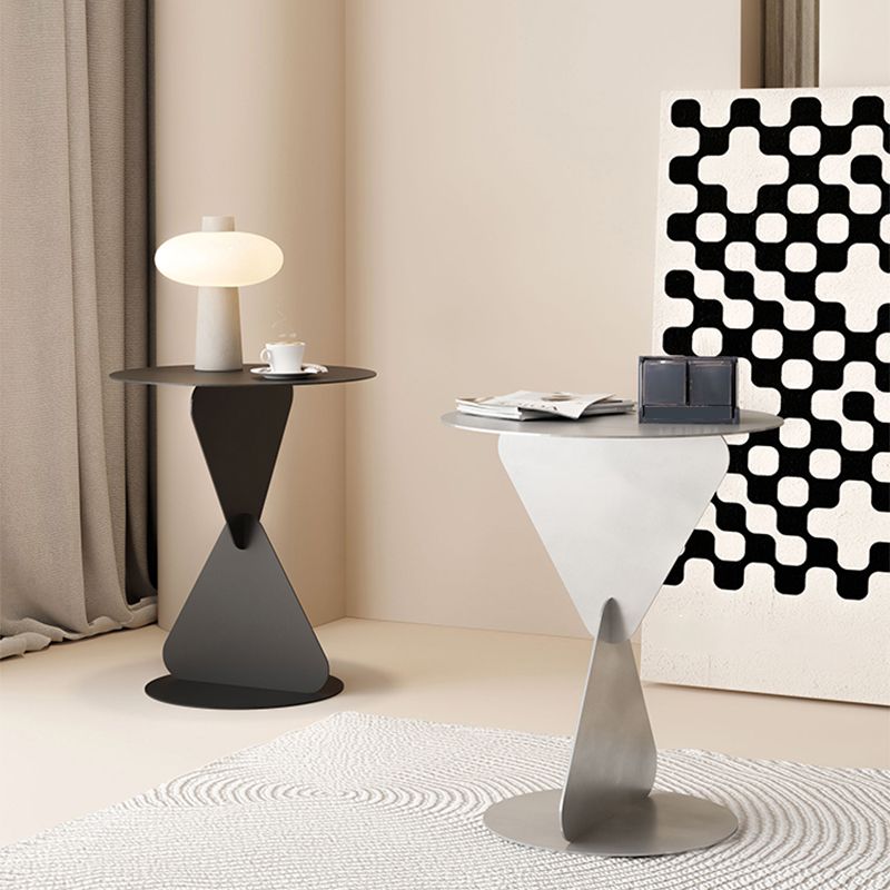 Table d'appoint supérieure rond moderniste table de fin de piédestal en métal pour le salon