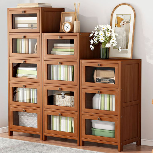 Mid-Century Modern 13.8"W Accent Chest Rectangle Side Cabinet in Brown Clearhalo 'Cabinets & Chests' 'cabinets_chests' 'furn' 'furn_cabinets_chests' 'Furniture' 'Living Room Furniture' 1200x1200_712d5d81-b009-48a2-8b21-376079eecc43