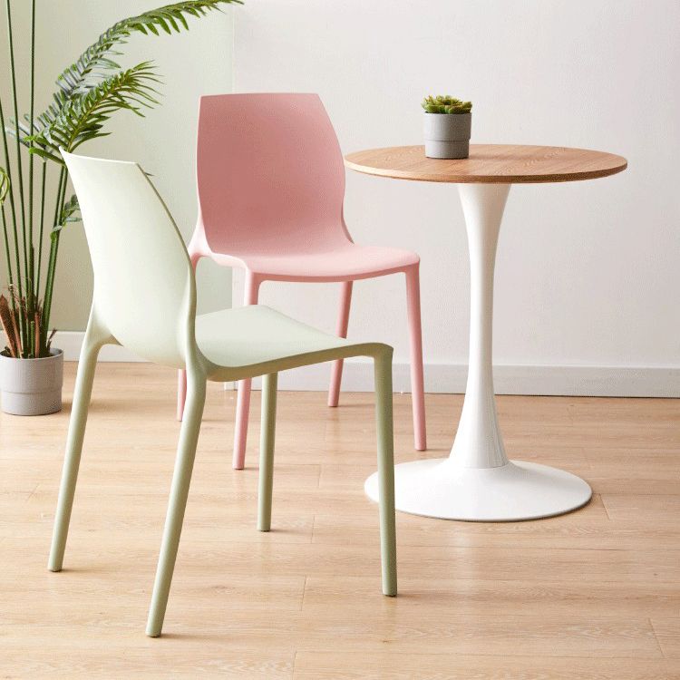 Contemporary Plastic Dining Side Chair Stackable Side Chair Set for Dining Room Clearhalo ' kitchen&dining_furn' 'Dining Chairs' 'Dining Tables & Seating' 'dining_chair' 'Furniture' 'furniture_dining_chair' 'Kitchen & Dining Furniture' 'kitchen' 1200x1200_712dfda4-abd8-48bc-82ec-759803f11c61