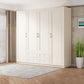Contemporary Style Wardrobe Armoire Wood Armoire with Clothes Rail and Door for Bedroom