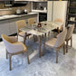 Modern Rectangle Stone Table Standard Height Table Dining Table with 4 Legs Clearhalo 'Dining Tables & Seating' 'Dining Tables' 'dining_table' 'furn' 'furn_dining_table' 'Furniture' 'furniture_dining_table' 'Kitchen & Dining Furniture' 'kitchen' 'kitchen_dining_table' 1200x1200_7132bbe2-4bd8-4259-b59e-1275b73e35cb