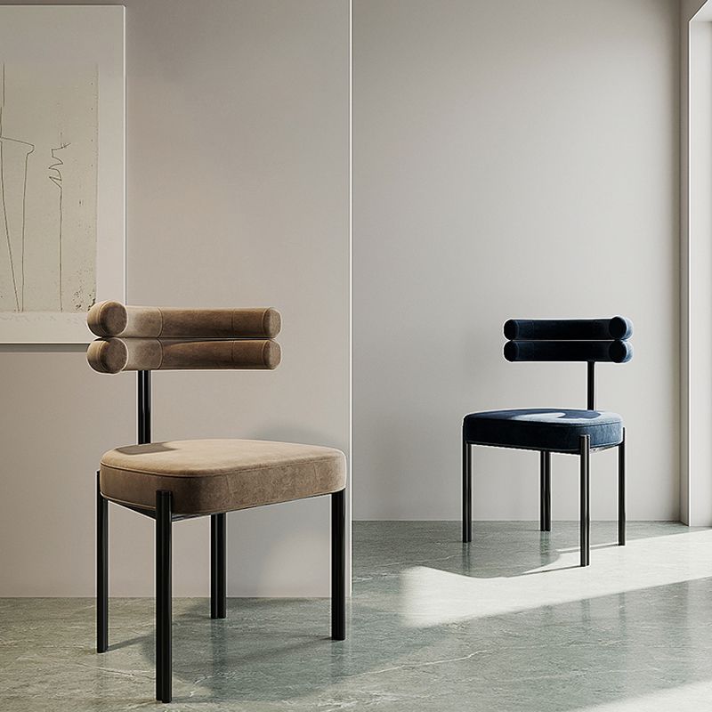 Modern Style Home Side Chair Open Back Metal Upholstered Single Dining Room Chair Clearhalo ' kitchen&dining_furn' 'Dining Chairs' 'Dining Tables & Seating' 'dining_chair' 'furn' 'furn_dining_chair' 'Furniture' 'furniture_dining_chair' 'Kitchen & Dining Furniture' 'kitchen' 1200x1200_71338837-1994-4c73-ad63-a9896b2b8ba8