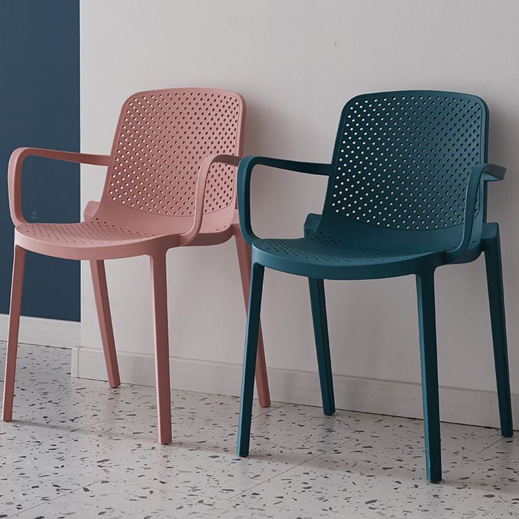 Modern Indoor-Outdoor Dining Arm Chair Multicolor Plastic Dining Arm Chair Clearhalo ' kitchen&dining_furn' 'Dining Chairs' 'Dining Tables & Seating' 'dining_chair' 'furn' 'furn_dining_chair' 'Furniture' 'furniture_dining_chair' 'Kitchen & Dining Furniture' 'kitchen' 1200x1200_71346598-143a-477b-a432-a29527c2bab1