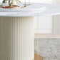 Moderne ronde eettafel massief houten voetstuk eettafel voor eetkamer