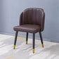 Glam Arm eetstoelen faux lederen zijstoelen met metalen benen