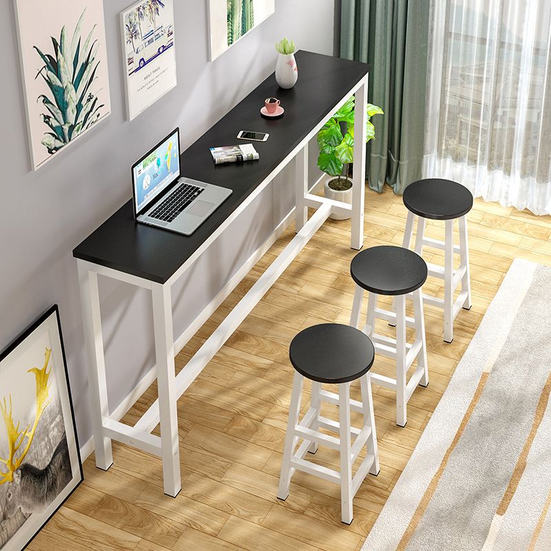 Industrial Trestle Bar Stool Table Metal and Wood Bar Wine Table Clearhalo 'Bar Furniture' 'Bar Tables' 'bar_tables' 'furn' 'furn_bar_tables' 'Furniture' 'Kitchen & Dining Furniture' 1200x1200_7135941b-db1d-49fa-9a3a-89247a41313a