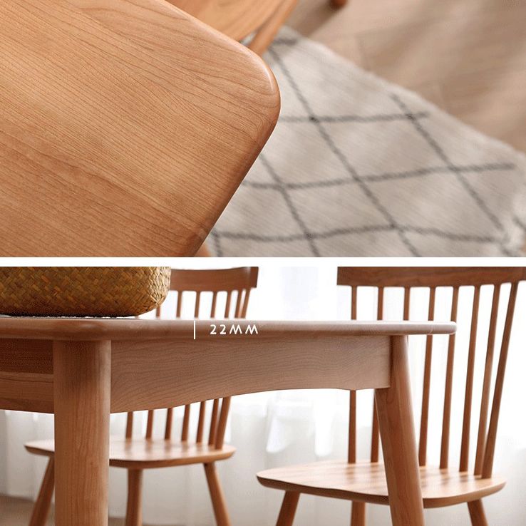 Rectangle Cherry Wood Dining Table Modern Wood Table in Nature with 4 Legs Clearhalo ' dining_table' 'Dining Tables & Seating' 'Dining Tables' 'furn' 'furn_dining_table' 'Furniture' 'furniture_dining_table' 'Kitchen & Dining Furniture' 'kitchen&dining_furn' 'kitchen' 'kitchen_dining_table' 1200x1200_713644c7-245e-4bf3-8ef6-1f749e35fc0f