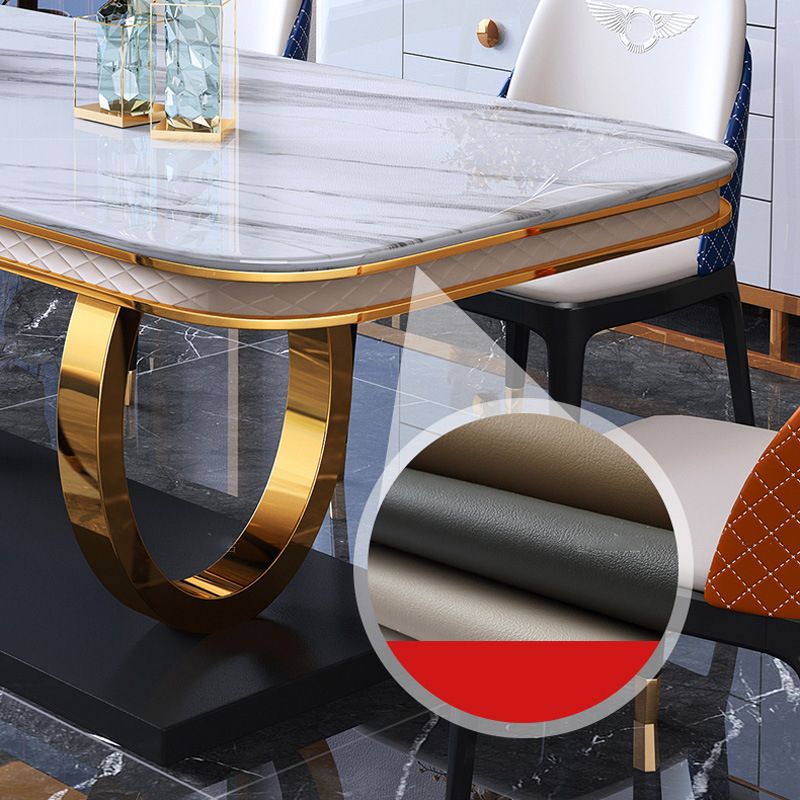 Stone Top Dining Table Traditional Luxury Table with Pedestal in Gold Clearhalo 'Dining Tables & Seating' 'Dining Tables' 'dining_table' 'furn' 'furn_dining_table' 'Furniture' 'furniture_dining_table' 'Kitchen & Dining Furniture' 'kitchen' 'kitchen_dining_table' 1200x1200_71365a43-a881-437a-9982-ca54423005b9