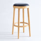 Contemporary Style Bar-stool Round Counter Bar Stool with Wooden Legs for Kitchen Clearhalo 'Bar Furniture' 'Bar Stools' 'bar_stools' 'furn' 'furn_bar_stools' 'Furniture' 'furniture_bar_stools' 'Kitchen & Dining Furniture' 1200x1200_7136a178-73d0-44be-b70e-def96767f925