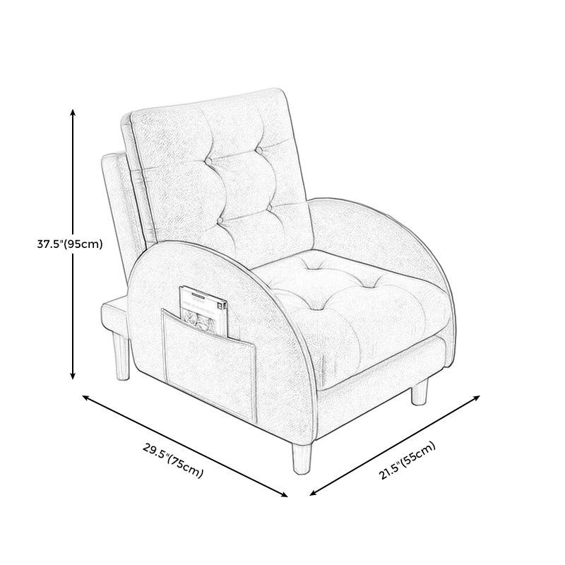 Modern Fabric Accent Chair, 55 Wide Tufted Cushion Back Chair and Ottoman Clearhalo 'Accent Chairs' 'accent_chairs' 'Chairs & Seating' 'furn' 'furn_accent_chairs' 'Furniture' 'Living Room Furniture' 1200x1200_7137b9c9-3856-4d3d-b9a7-a3d9dc8c0965