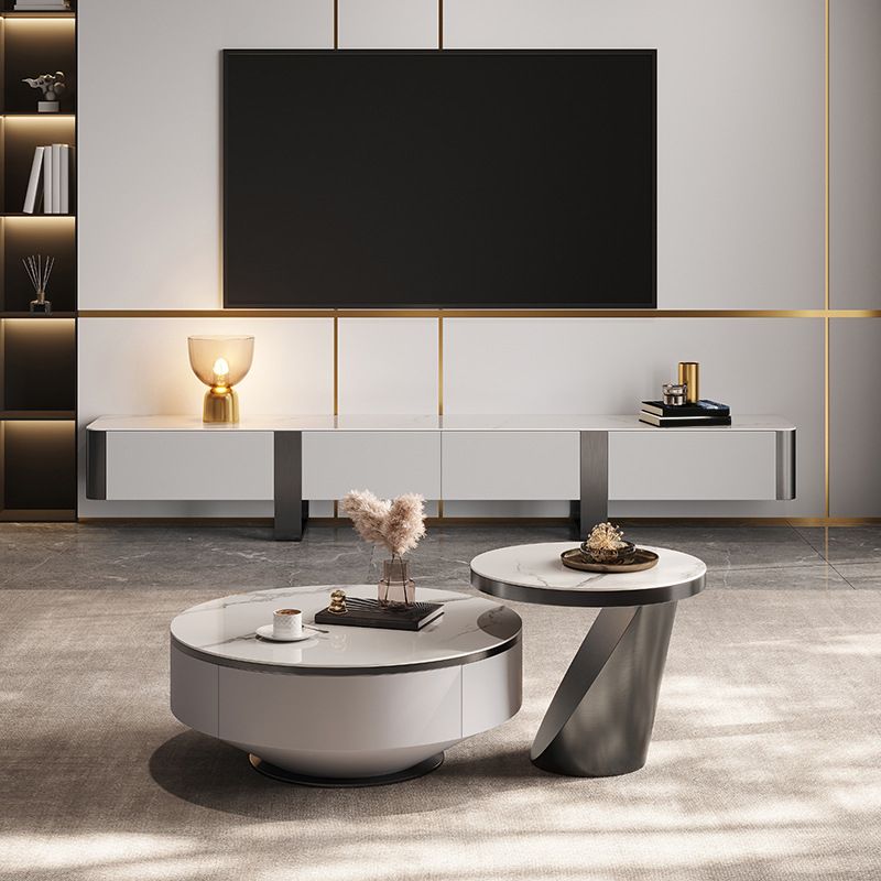 Glam Media Console Stone TV Stand with Drawers for Living Room Clearhalo 'furn' 'furn_tv_stands_entertainment_centers' 'Furniture' 'Living Room Furniture' 'TV Stands & Entertainment Centers' 'TV Stands & Media Storage Furniture' 'tv_stands_entertainment_centers' 1200x1200_713a703c-06c8-4703-b0fe-8d08d83dd505