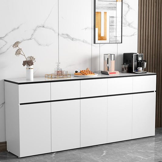 Sideboard di pietra di pietra moderna bianca con porta per la cucina