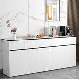 Sideboard di pietra di pietra moderna bianca con porta per la cucina