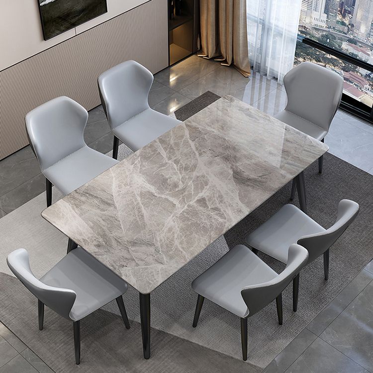 Industrial Sintered Stone Dining Table Carbon Steel Base Rectangle Table for Home Clearhalo ' dining_table' 'Dining Tables & Seating' 'Dining Tables' 'furn' 'furn_dining_table' 'Furniture' 'furniture_dining_table' 'Kitchen & Dining Furniture' 'kitchen&dining_furn' 'kitchen' 'kitchen_dining_table' 1200x1200_713bca4c-ab1c-475d-a496-7cfa9fcddf49