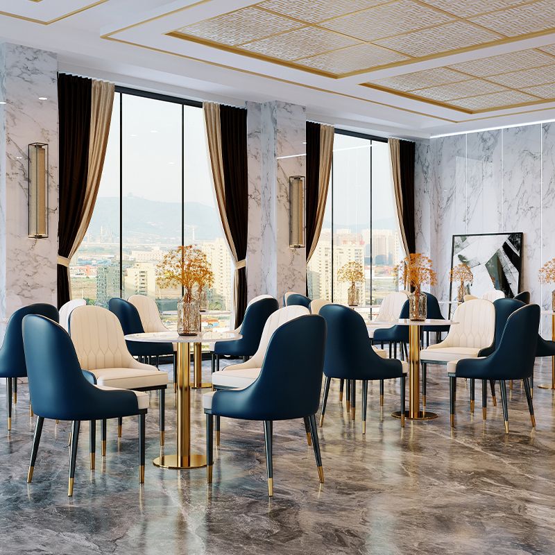 Set da tavolo Dinette in stile glam 1/2/5 pezzi set da pranzo rotondo per casa