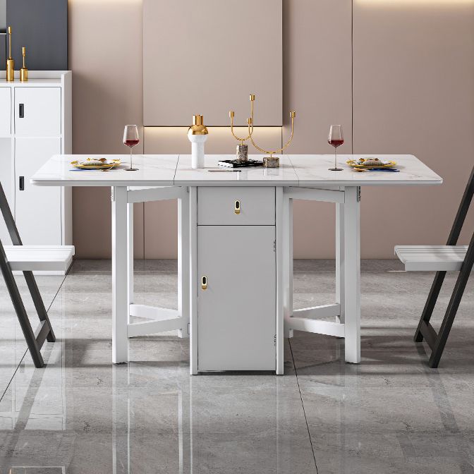 Foldable Sintered Stone Top Dining Table Modern Extendable Table with 4 Legs Clearhalo ' dining_table' 'Dining Tables & Seating' 'Dining Tables' 'furn' 'furn_dining_table' 'Furniture' 'furniture_dining_table' 'Kitchen & Dining Furniture' 'kitchen&dining_furn' 'kitchen' 'kitchen_dining_table' 1200x1200_713d74a7-8ad8-49f1-9abd-be067ee188ee