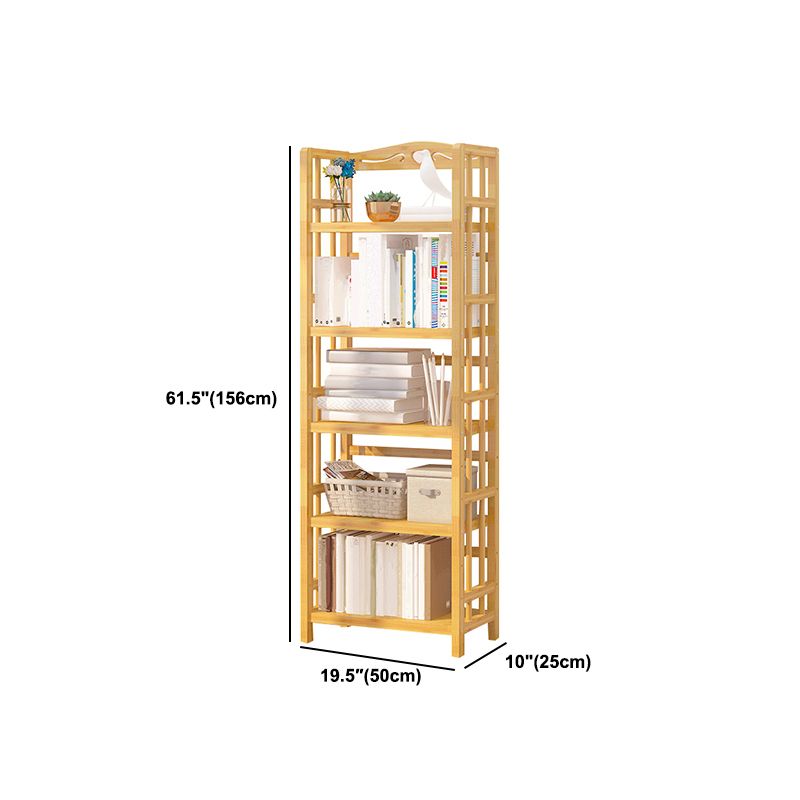Adjustable Wood Book Shelf Bamboo Natural Shelf Bookcase Open Shelf Shelves Included Clearhalo 'Bookcases' 'furn' 'furn_bookcases' 'Furniture' 'Office Furniture' 1200x1200_713f7837-be86-4d97-9c43-1dd600f63cac