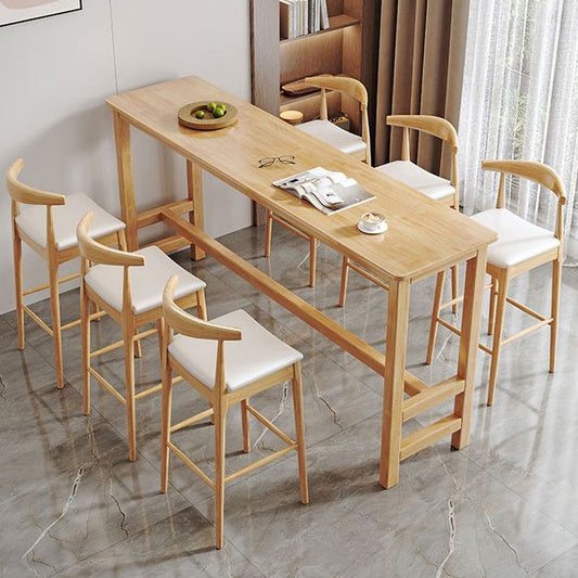 Moderner Stil Rechteck Bar Tisch Massivholz fester Bistro -Bar Schreibtisch für Wohnzimmer