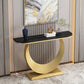 11.81 "W Table Accento della console contemporanea tavolo console a mezza luna