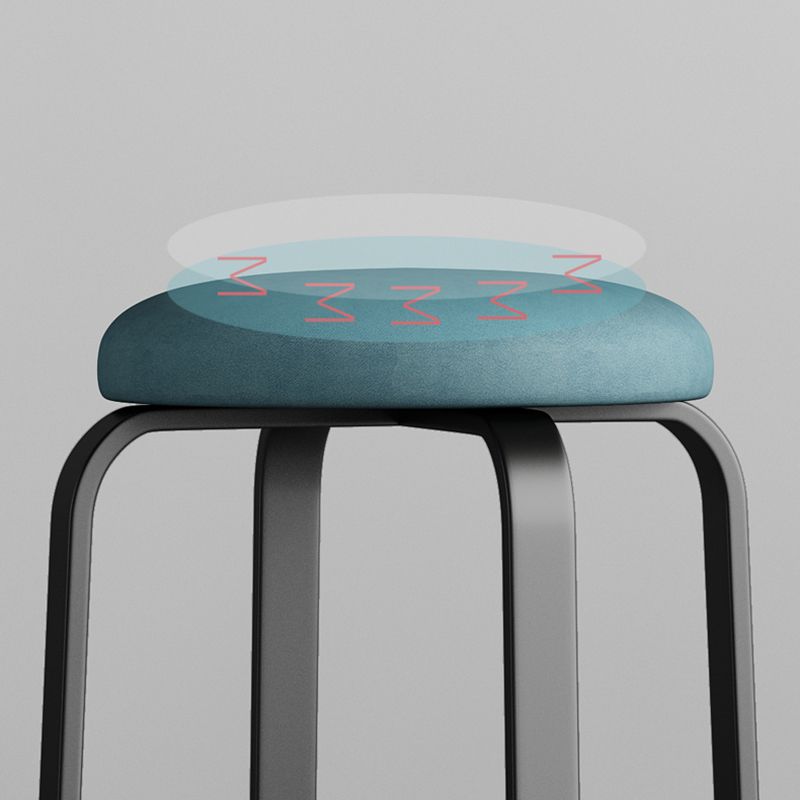 Poggiapiedi ottomano lacrima resistente al glam solido miscela di cotone rotonda ottomana