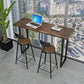 Modern Style Wood 1/2/3 Pieces Bar Table Set Rectangle Bar Table with Metal Legs Clearhalo 'Bar Furniture' 'furn' 'furn_home_bar_bar_sets' 'Furniture' 'Home Bars & Bar Sets' 'home_bar_bar_sets' 'Kitchen & Dining Furniture' 1200x1200_71457b86-086b-4dd3-90f8-d413a403ef73