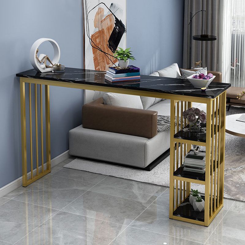 Modern Style Bistro Bar Table Rectangle Wine Rack Bar Table for Living Room Clearhalo 'Bar Furniture' 'Bar Tables' 'bar_tables' 'furn' 'furn_bar_tables' 'Furniture' 'Kitchen & Dining Furniture' 1200x1200_71474459-d181-425f-b1b3-95df847d32f8