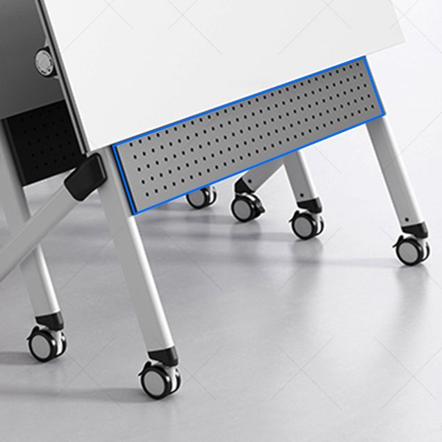 Contemporary Office Desk with Wheels White Manufactured Wood Rectangular Desk Clearhalo 'furn' 'furn_office_desk' 'Furniture' 'Office Desks' 'Office Furniture' 'office_desk' 1200x1200_7148b727-7444-4a89-8cd5-d31cfe7999dd