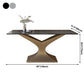 Rectangle Two-Color Dining Table Sintered Stone Table Glam with Pedestal Clearhalo ' dining_table' 'Dining Tables & Seating' 'Dining Tables' 'furn' 'furn_dining_table' 'Furniture' 'furniture_dining_table' 'Kitchen & Dining Furniture' 'kitchen&dining_furn' 'kitchen' 'kitchen_dining_table' 1200x1200_7149f056-099d-4ffc-b38f-878d80ae4c37