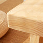 Table basse contemporaine à 4 pieds, table de cocktail en bois massif