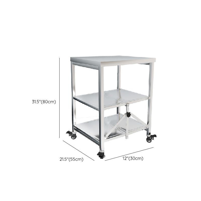 Tavolo da preparazione in metallo moderno tavolo da cucina per la casa con ripiani