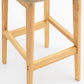 Milk Tea Shop Scandinavian Leather Stool Matte Finish Rubberwood Footrest Barstool Clearhalo 'Bar Furniture' 'Bar Stools' 'bar_stools' 'furn' 'furn_bar_stools' 'Furniture' 'furniture_bar_stools' 'Kitchen & Dining Furniture' 1200x1200_714c5076-83a4-4302-8374-6ff713b51b06